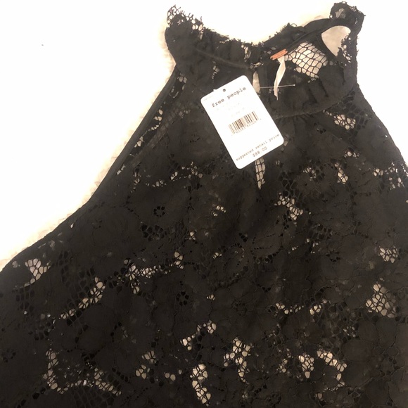NWT Free People Sweet Meadow Lace Black M - Picture 2 of 4